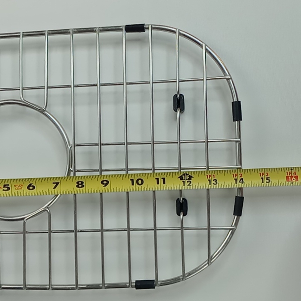 Stainless Steel Heavy Duty Dishwasher Safe Footed Sink Grids/Protectors Set Of 2 - Picture 9 of 13